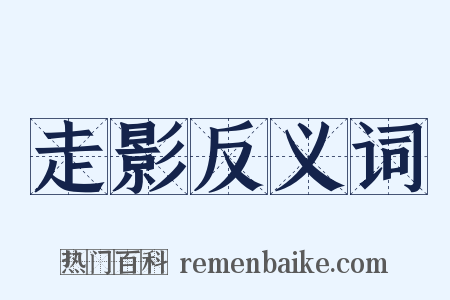 走影反义词是什么意思的图片